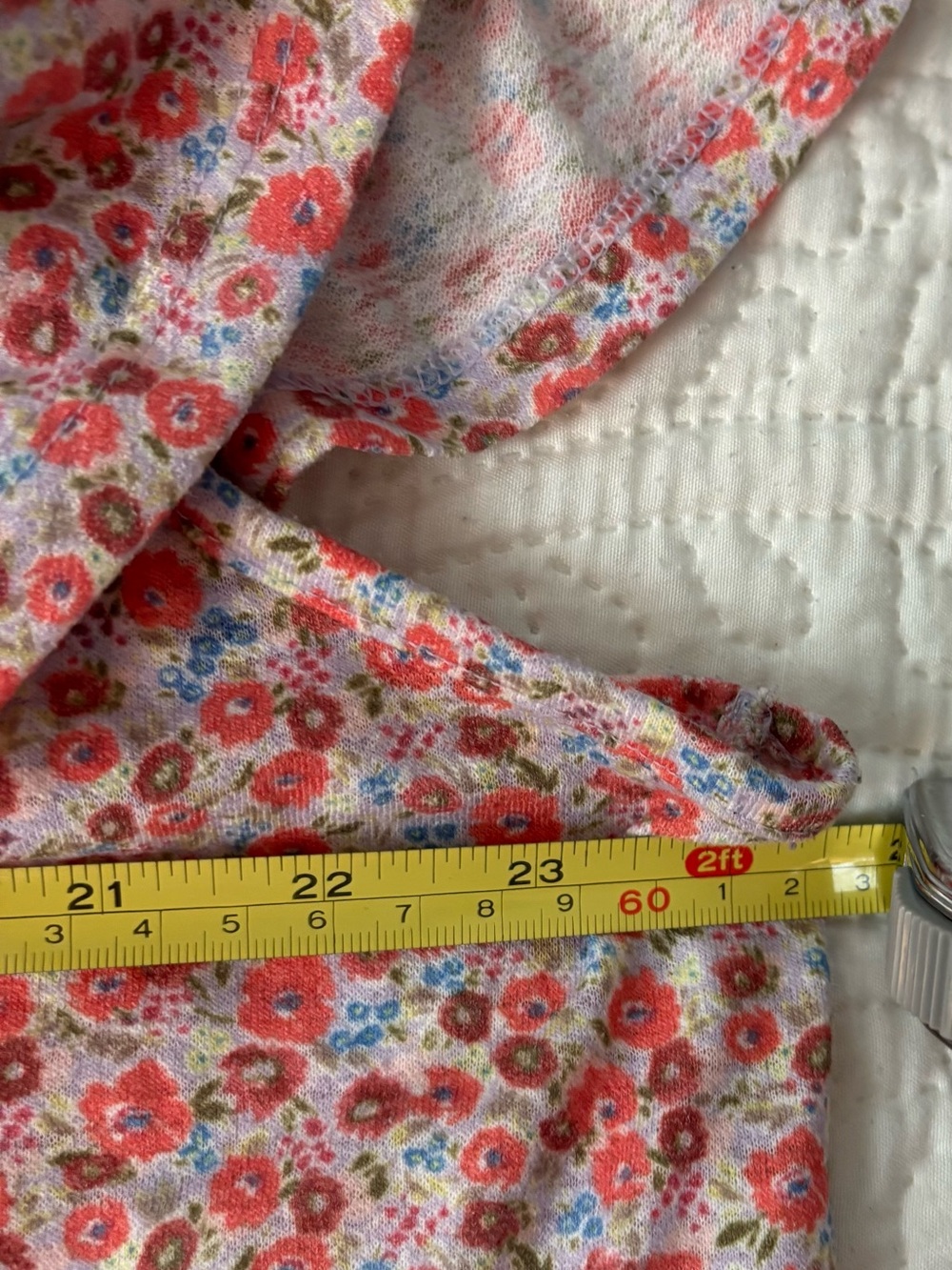LC Lauren Conrad Coral Floral Ruffle Sleeve Top 1X - Picture 6 of 8
